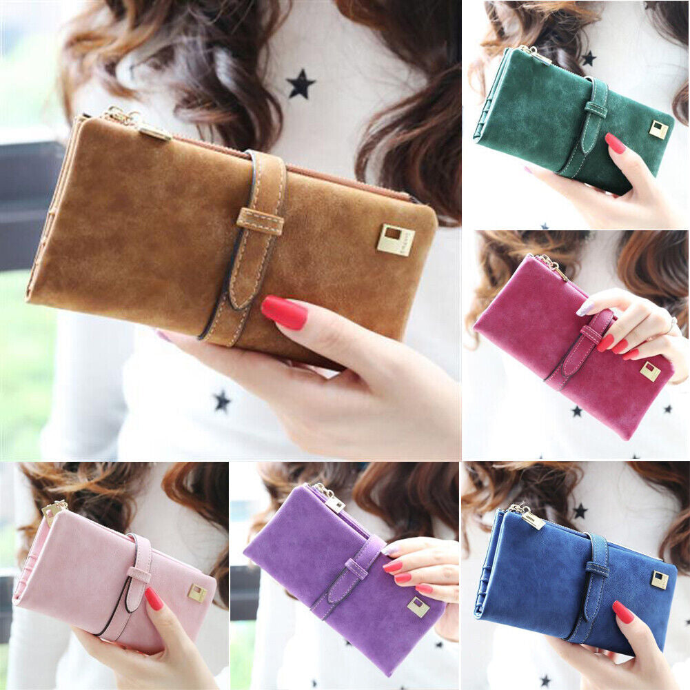 Women Long Wallet Clutch Leather Card Holder Pocket Handbag Slim Purse Bag Gift