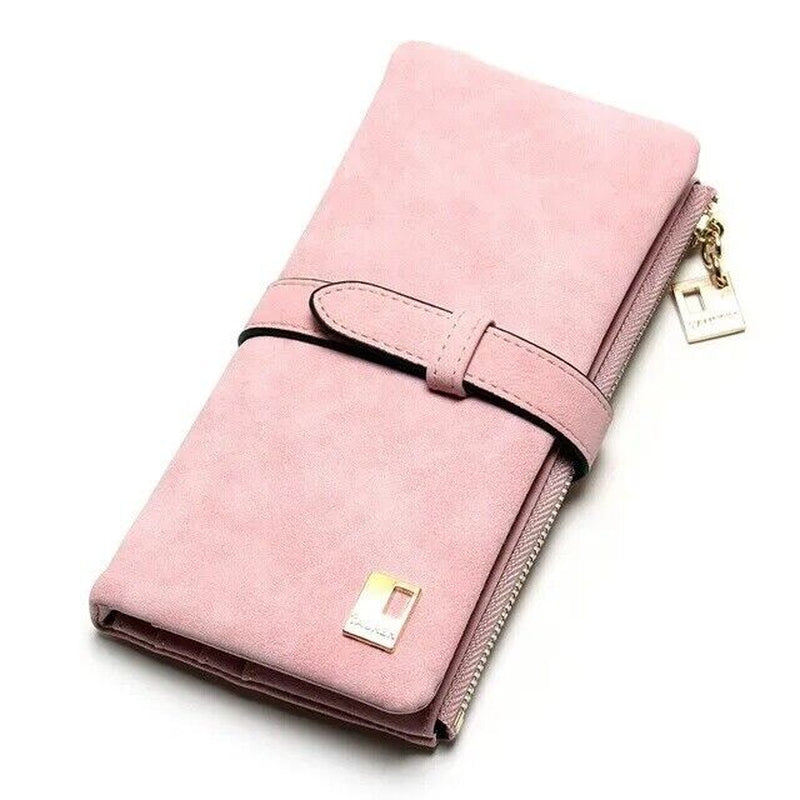 Womens Soft Leather Long Wallet Clutch Card Cash Holder Phone Purse Handbag Bag