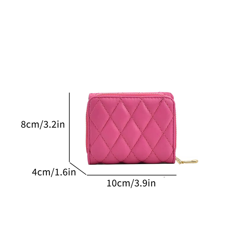 New Fashion Cute Ladies Three Fold Small Wallets Leisure Travel Coin Purses Women PU Leather Multi Card Wallet