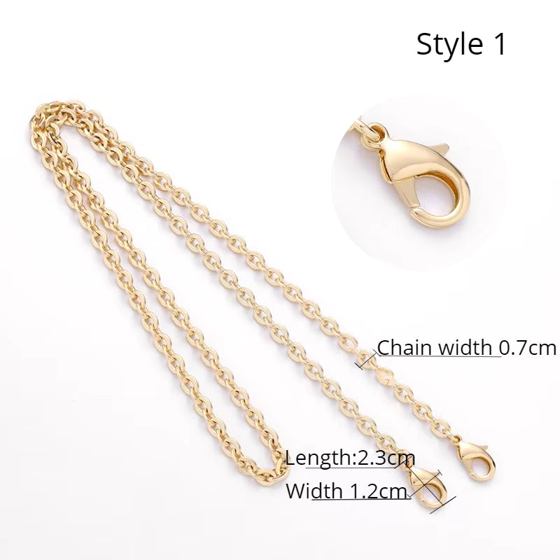 Golden Bag Chain Accessories Metal Extension Chains Underarm Crossbody Shoulder Belt Replacement Bags Strap for Women'S Bag