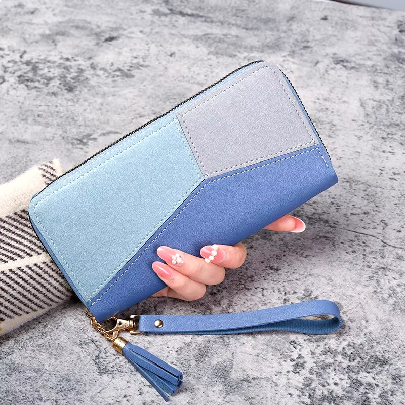 New Fashionable Japanese and Korean Large Capacity Zipper Wallet Long Wallet for Women Handheld Bag for Women