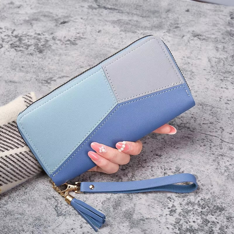 New Fashionable Japanese and Korean Large Capacity Zipper Wallet Long Wallet for Women Handheld Bag for Women
