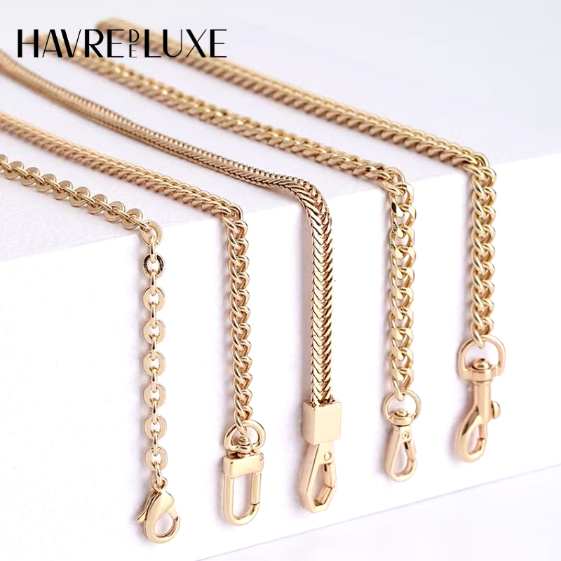 Golden Bag Chain Accessories Metal Extension Chains Underarm Crossbody Shoulder Belt Replacement Bags Strap for Women'S Bag
