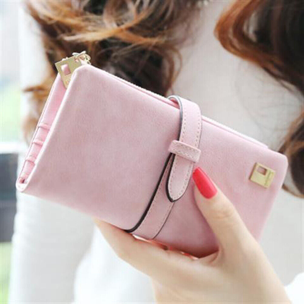 Women Long Wallet Clutch Leather Card Holder Pocket Handbag Slim Purse Bag Gift