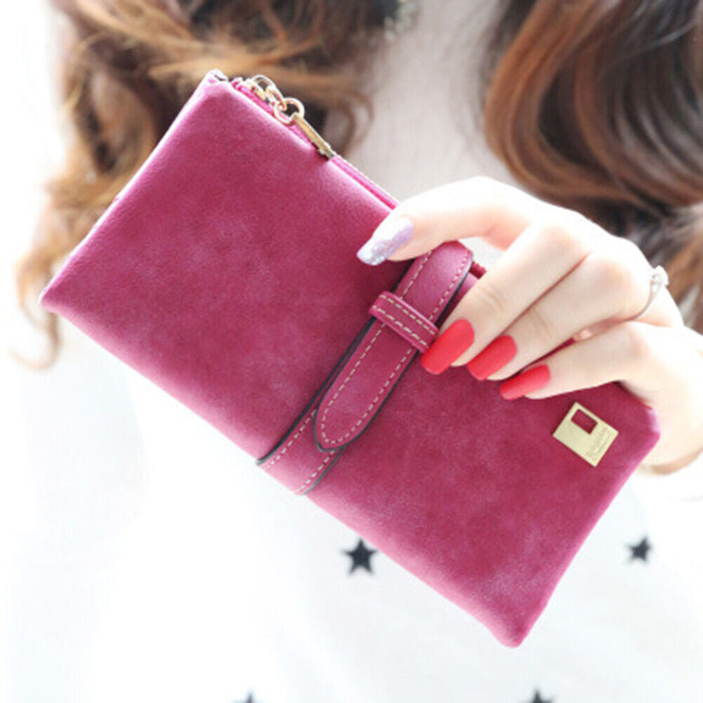 Women Long Wallet Clutch Leather Card Holder Pocket Handbag Slim Purse Bag Gift