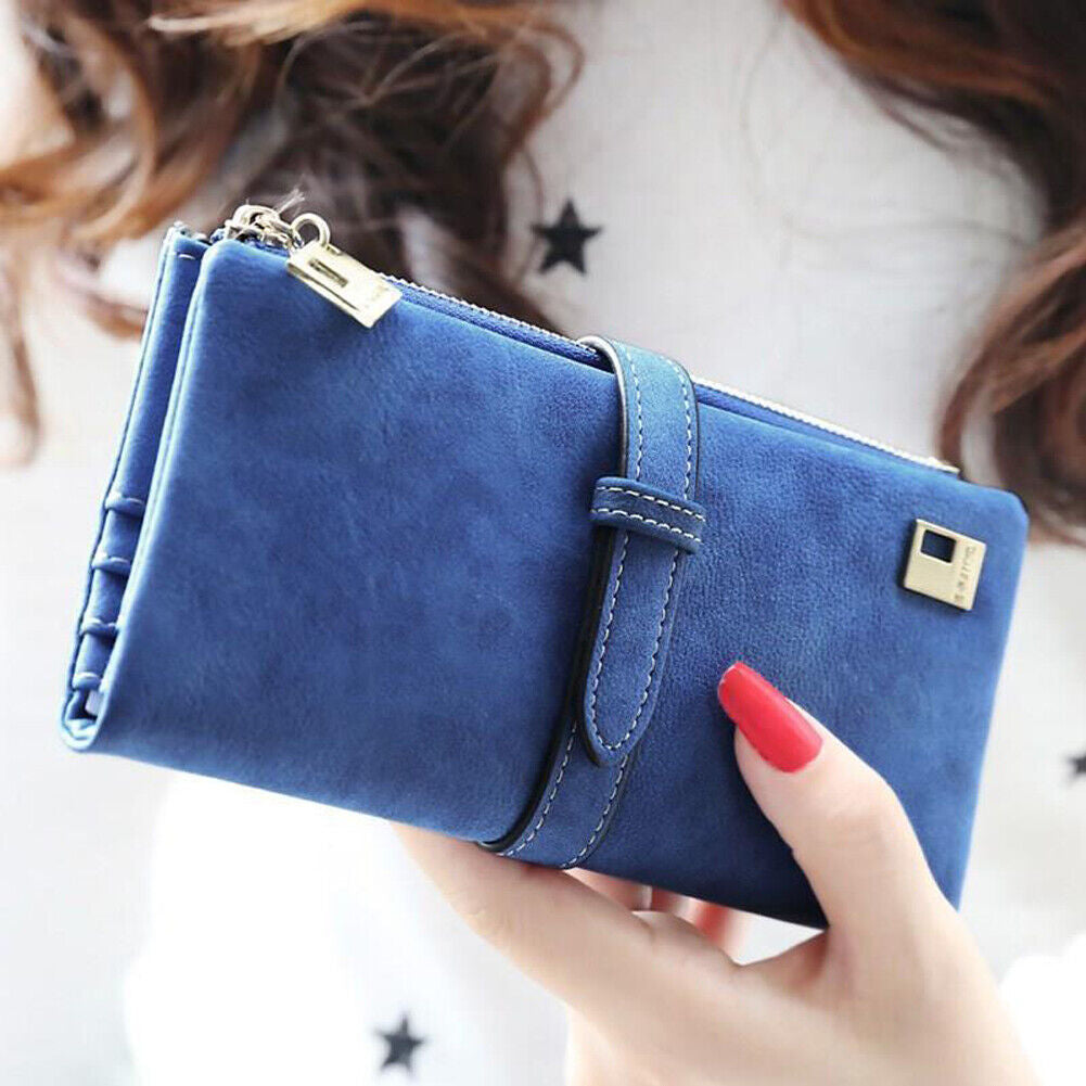 Women Long Wallet Clutch Leather Card Holder Pocket Handbag Slim Purse Bag Gift