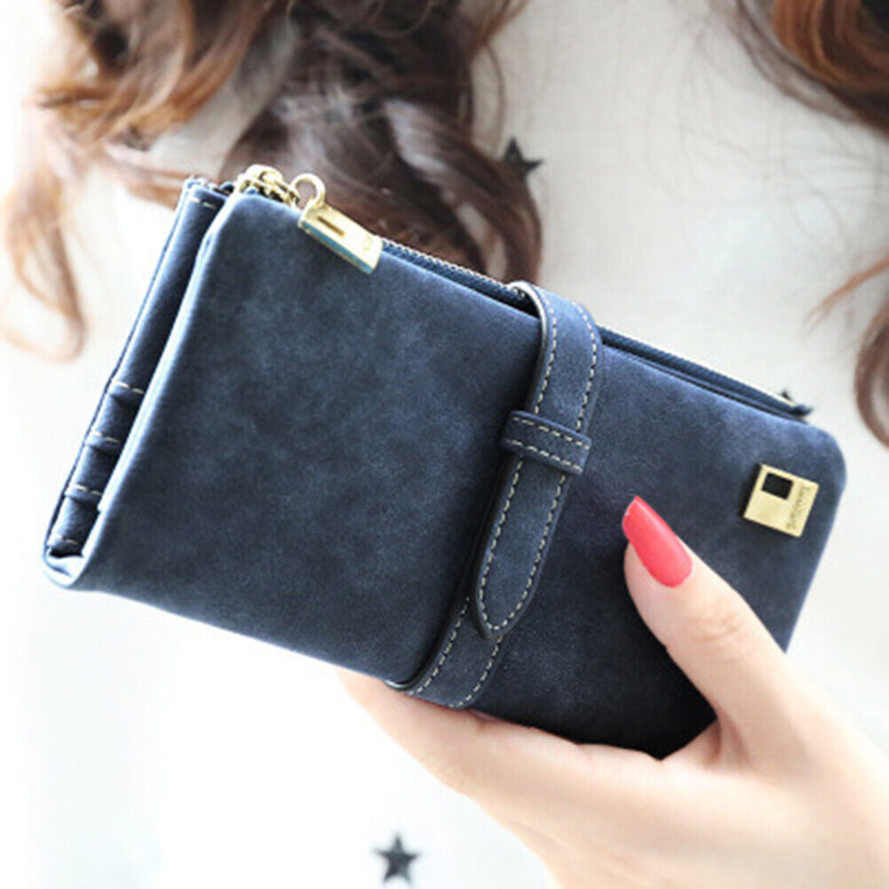 Women Long Wallet Clutch Leather Card Holder Pocket Handbag Slim Purse Bag Gift