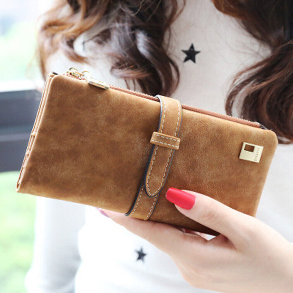Women Long Wallet Clutch Leather Card Holder Pocket Handbag Slim Purse Bag Gift