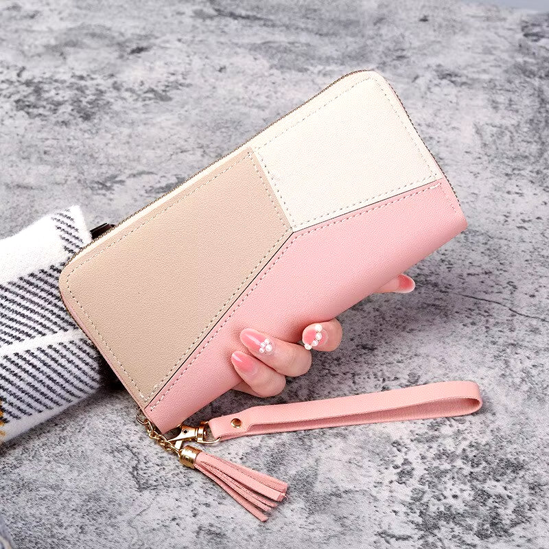 New Fashionable Japanese and Korean Large Capacity Zipper Wallet Long Wallet for Women Handheld Bag for Women