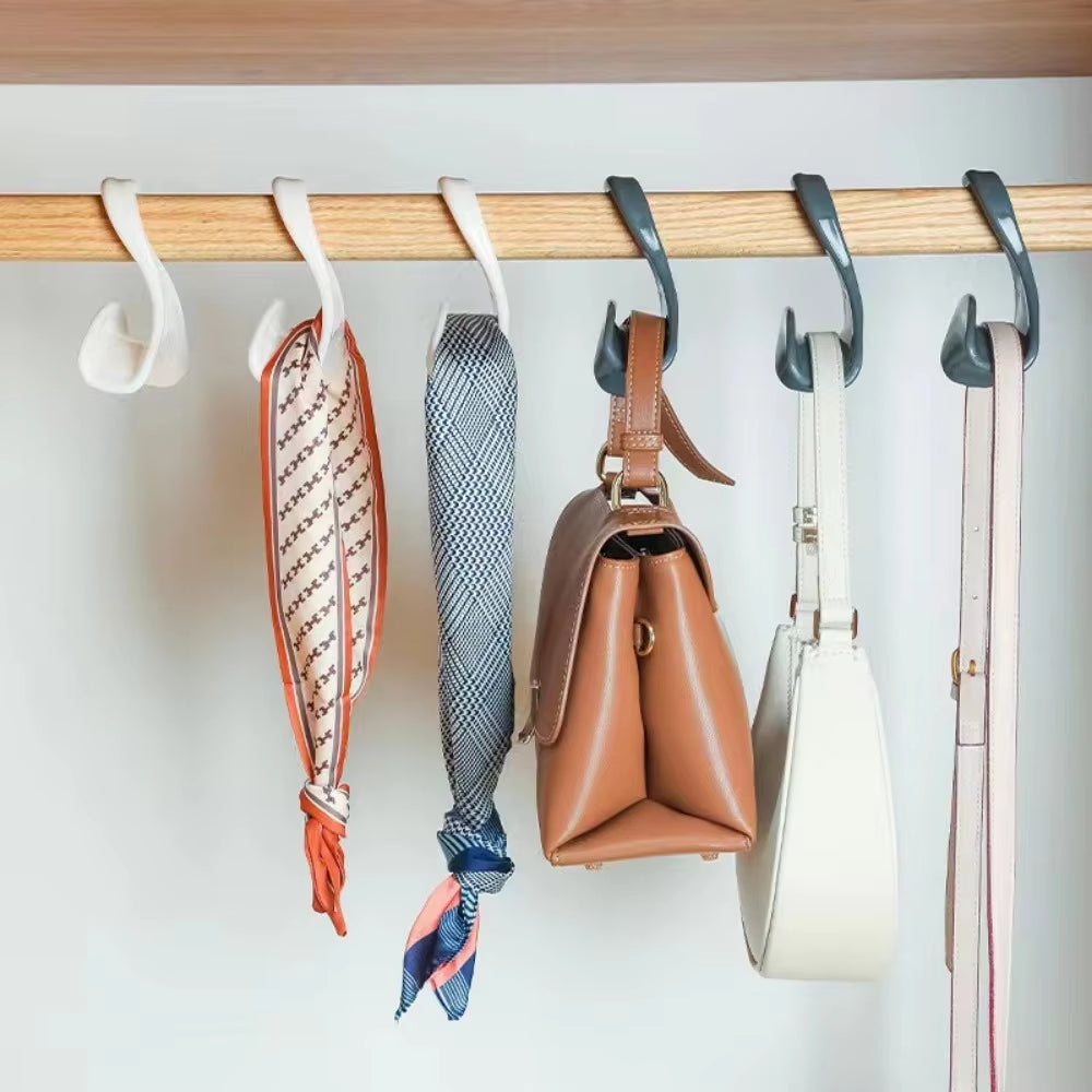 Bag Hook Handbag Arch Hook Tie Scarf Buckle Home Wardrobe Storage Multi-Purpose Hook Reusable Wardrobe Storage Organization Tool