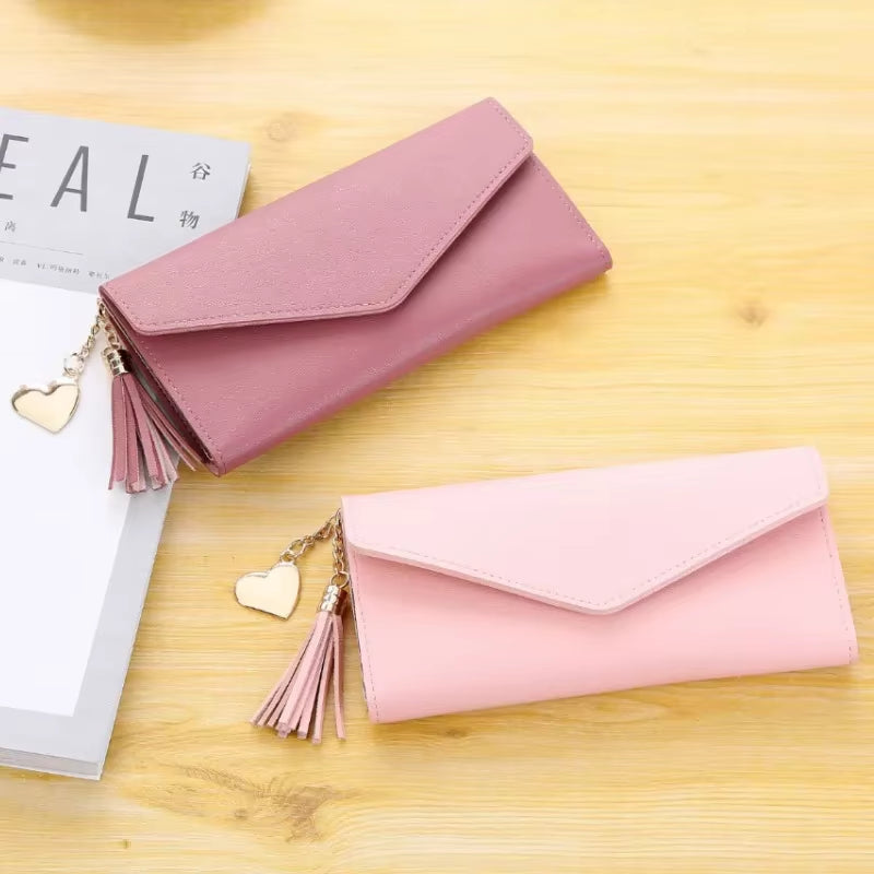 2024 Fashion Women Wallets Simple Zipper Purses Black White Gray Red Long Section Clutch Wallet Soft PU Leather Money Bag