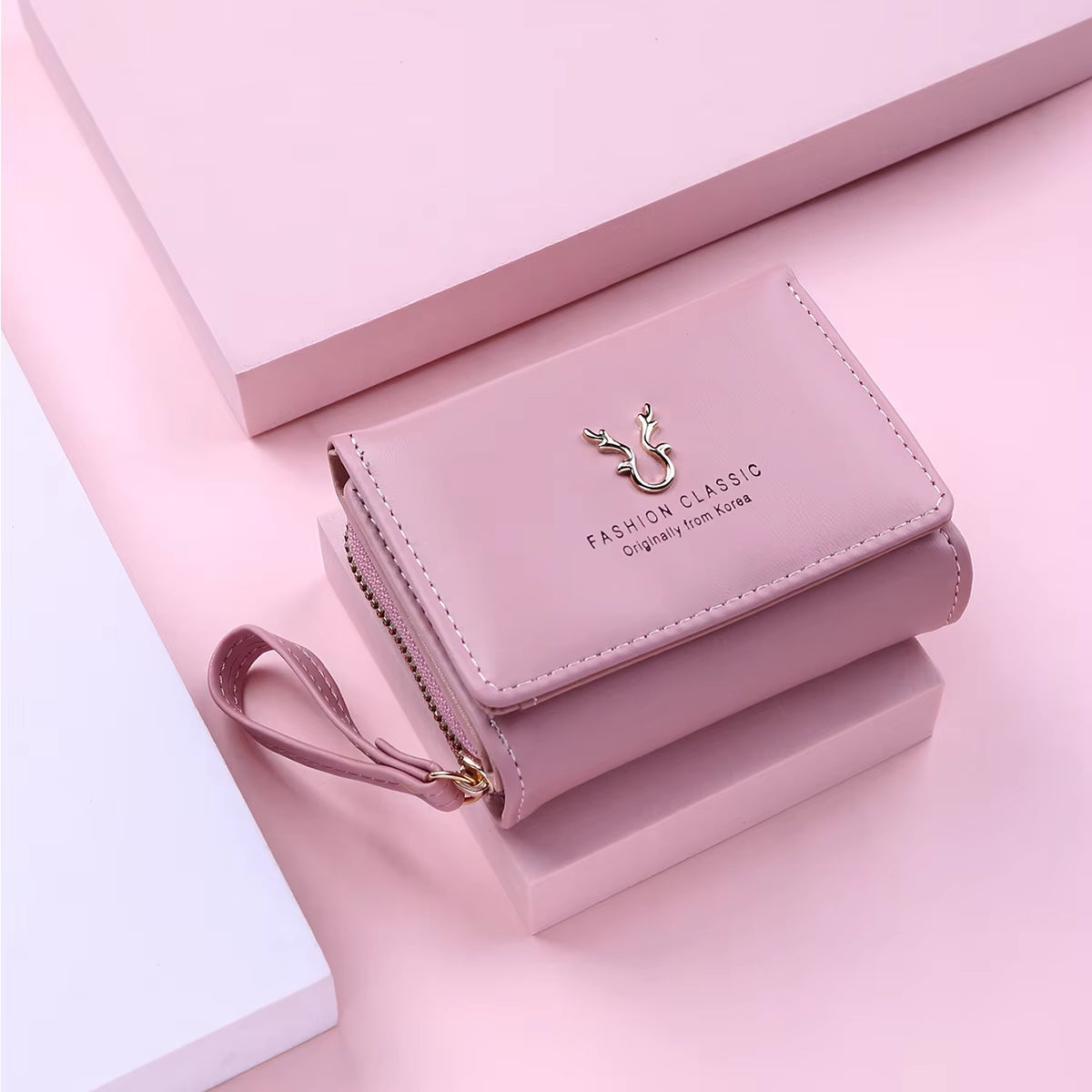 Luxury Brand Women'S Small Wallet Female Card Holder Short Wallets with Coin Purse for Woman Ladies PU Leather Hasp Mini Clutch