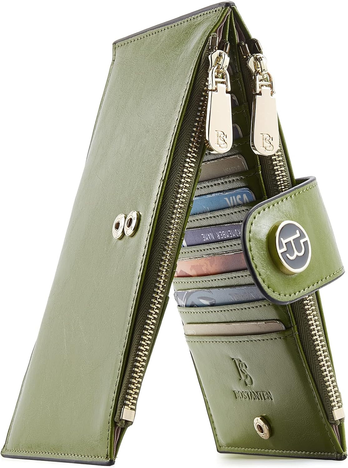 BOSTANTEN Leather Wallets for Women RFID Blocking Slim Bofild Purse Card Holder