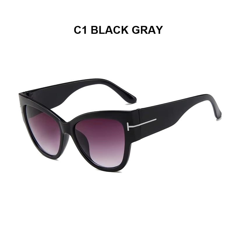 Women Sunglasses New Fashion Brand Designer Cat Eye Female Gradient Points Sun Glasses Big Oculos Feminino De Sol UV400