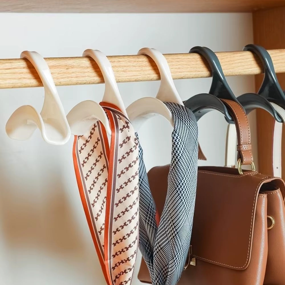 Bag Hook Handbag Arch Hook Tie Scarf Buckle Home Wardrobe Storage Multi-Purpose Hook Reusable Wardrobe Storage Organization Tool
