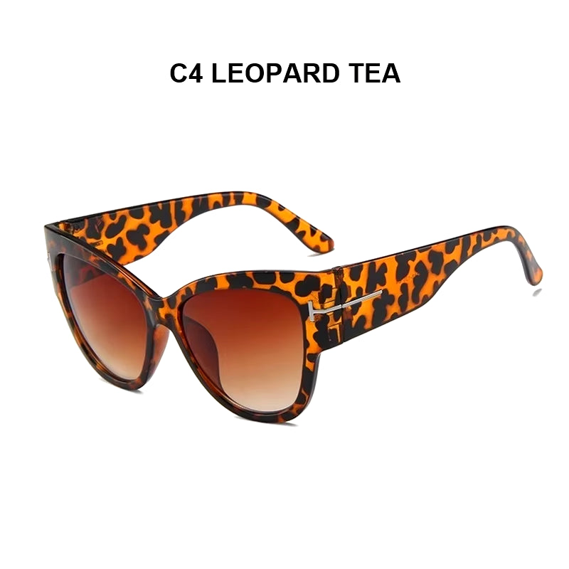 Women Sunglasses New Fashion Brand Designer Cat Eye Female Gradient Points Sun Glasses Big Oculos Feminino De Sol UV400