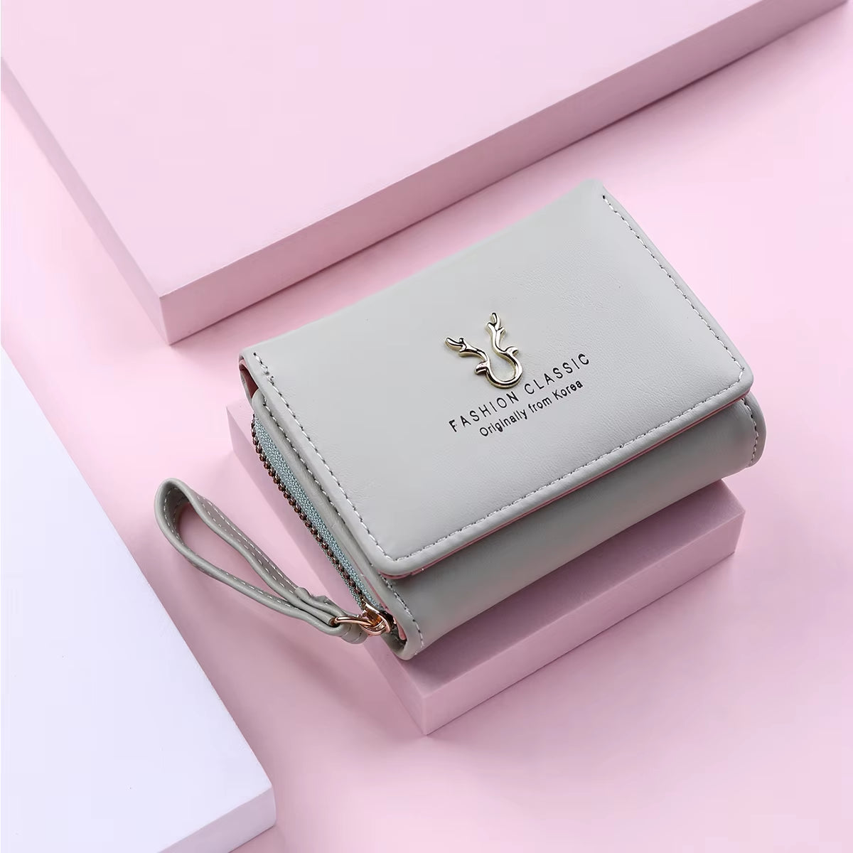 Luxury Brand Women'S Small Wallet Female Card Holder Short Wallets with Coin Purse for Woman Ladies PU Leather Hasp Mini Clutch