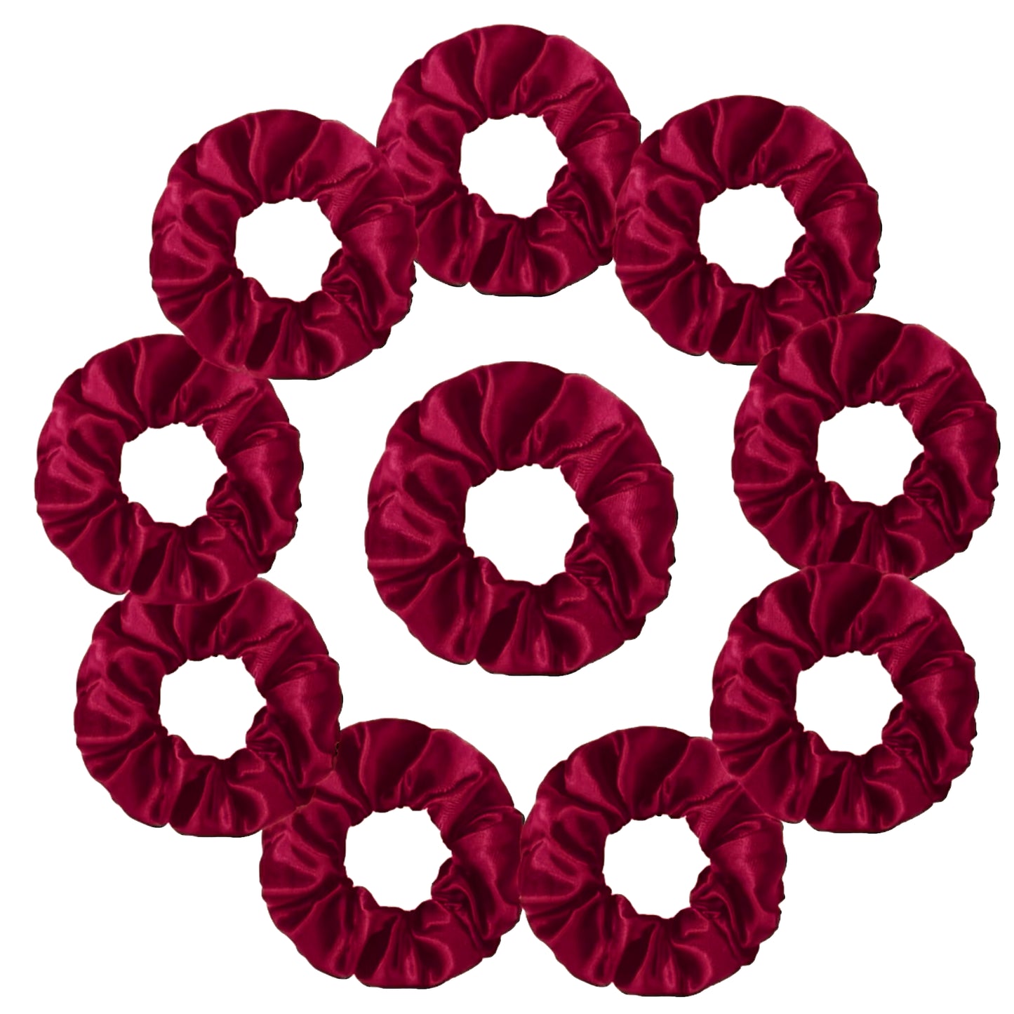 25/10//6Pcs Satin Scrunchies Girls Elastic Hair Band Ponytail Holder Ties Rubber Bands Fashion Women Accessories Solid Scrunchy