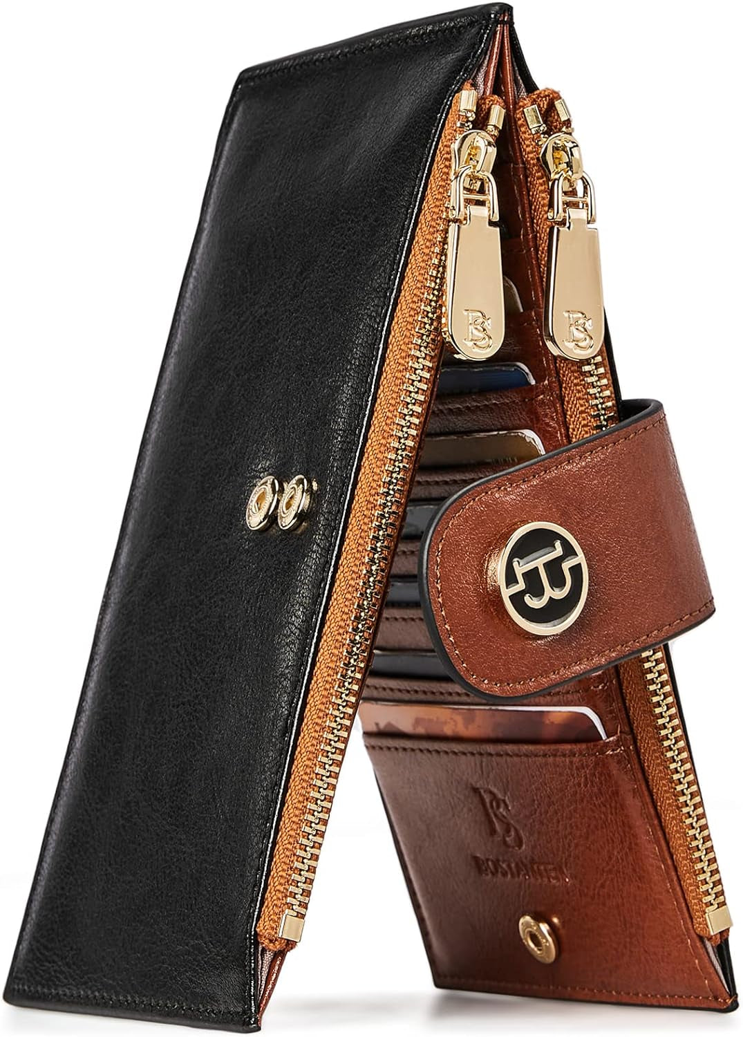 BOSTANTEN Leather Wallets for Women RFID Blocking Slim Bofild Purse Card Holder