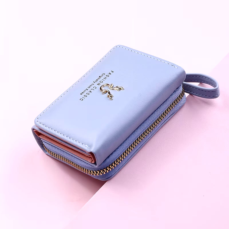 Luxury Brand Women'S Small Wallet Female Card Holder Short Wallets with Coin Purse for Woman Ladies PU Leather Hasp Mini Clutch